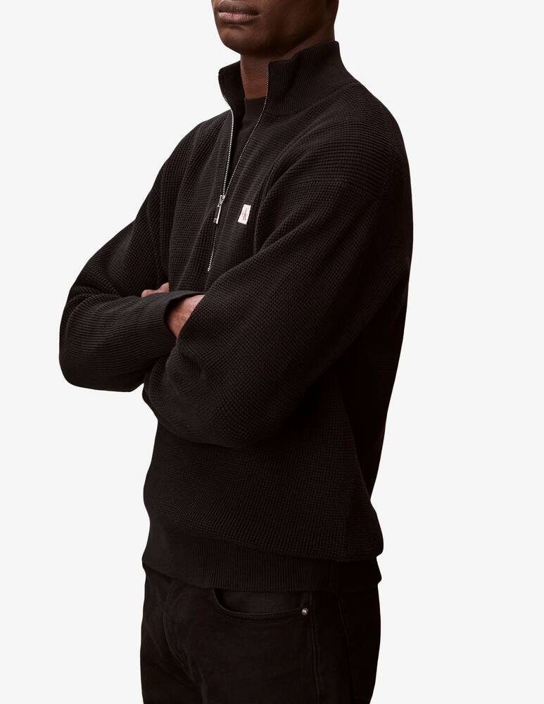 rinascente Calvin Klein Jeans Maglia waffle con zip in cotone