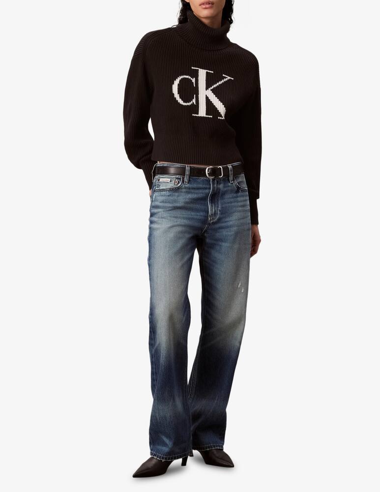 Calvin Klein Jeans Maglione a collo alto in cotone - immagine 2 Calvin Klein Jeans Maglione a collo alto in cotone - immagine 2