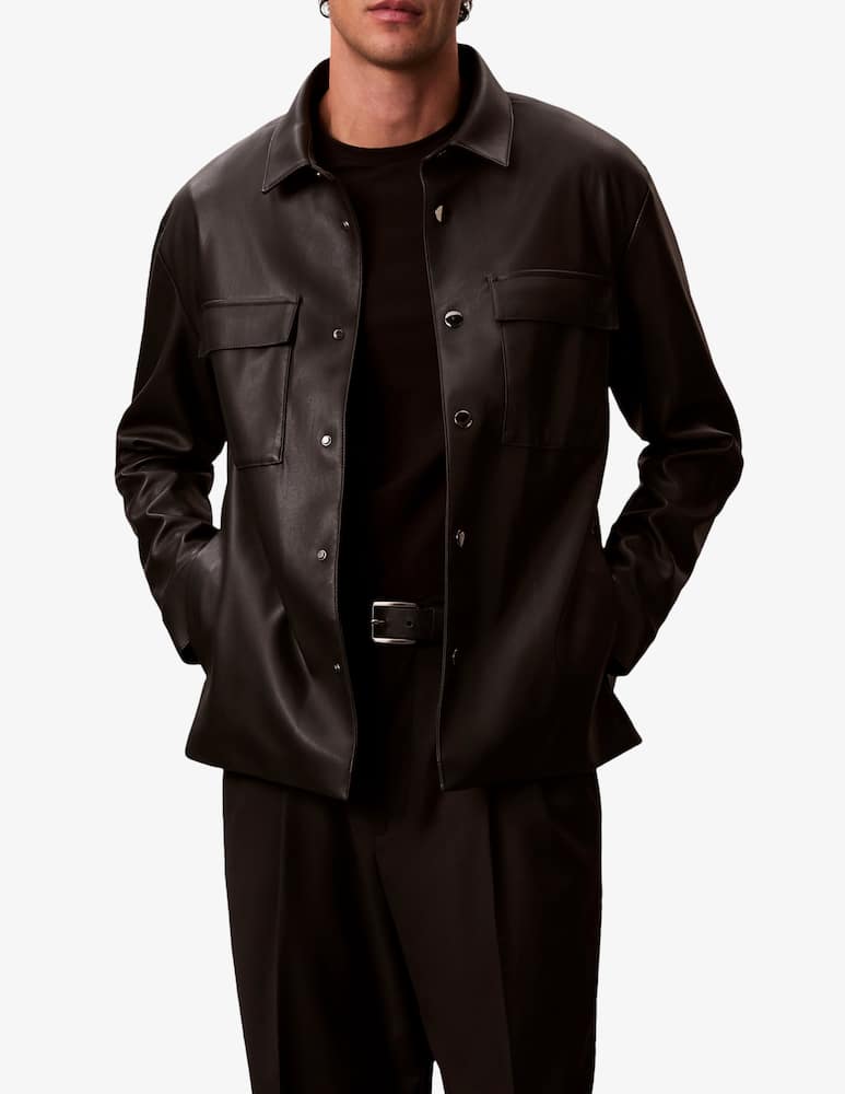 rinascente Calvin Klein Jeans Overshirt faux leather