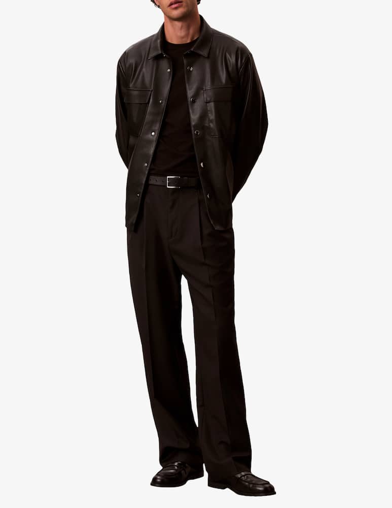 rinascente Calvin Klein Jeans Overshirt faux leather