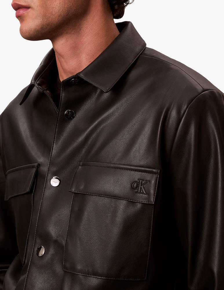 rinascente Calvin Klein Jeans Overshirt faux leather