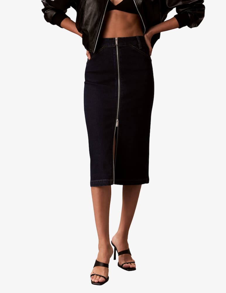 Calvin Klein Jeans Denim zip front skirt - picture 1 Calvin Klein Jeans Denim zip front skirt - picture 1