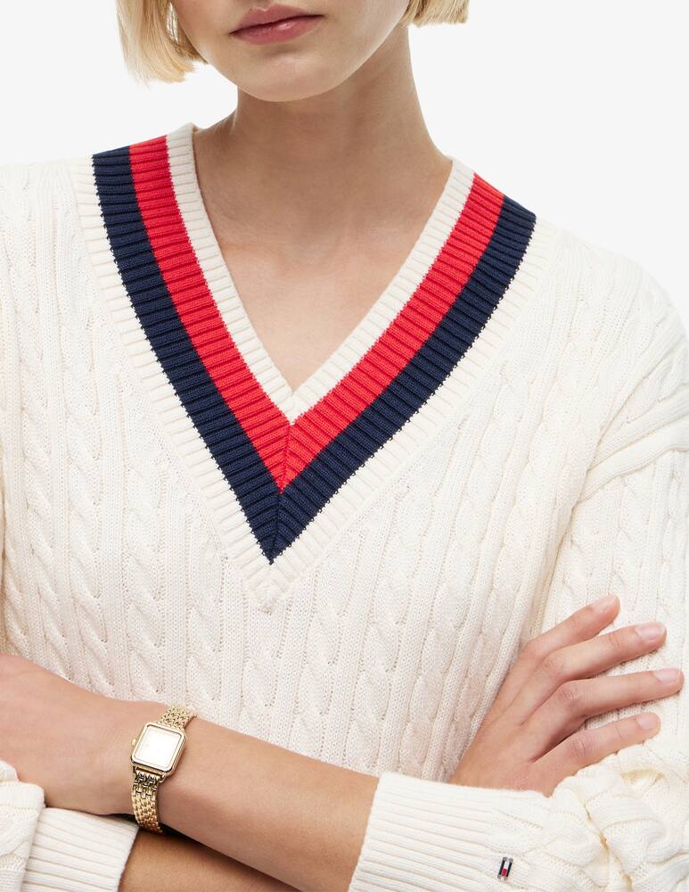 rinascente Tommy Hilfiger Maglione a trecce con collo a V
