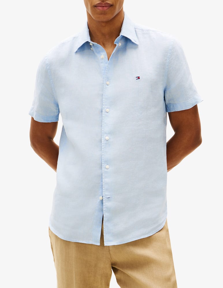 rinascente Tommy Hilfiger Linen short-sleeve shirt