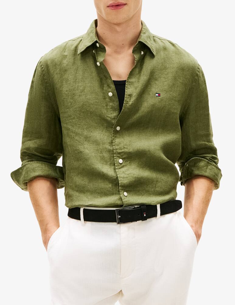 rinascente Tommy Hilfiger Camicia in lino a tinta unita