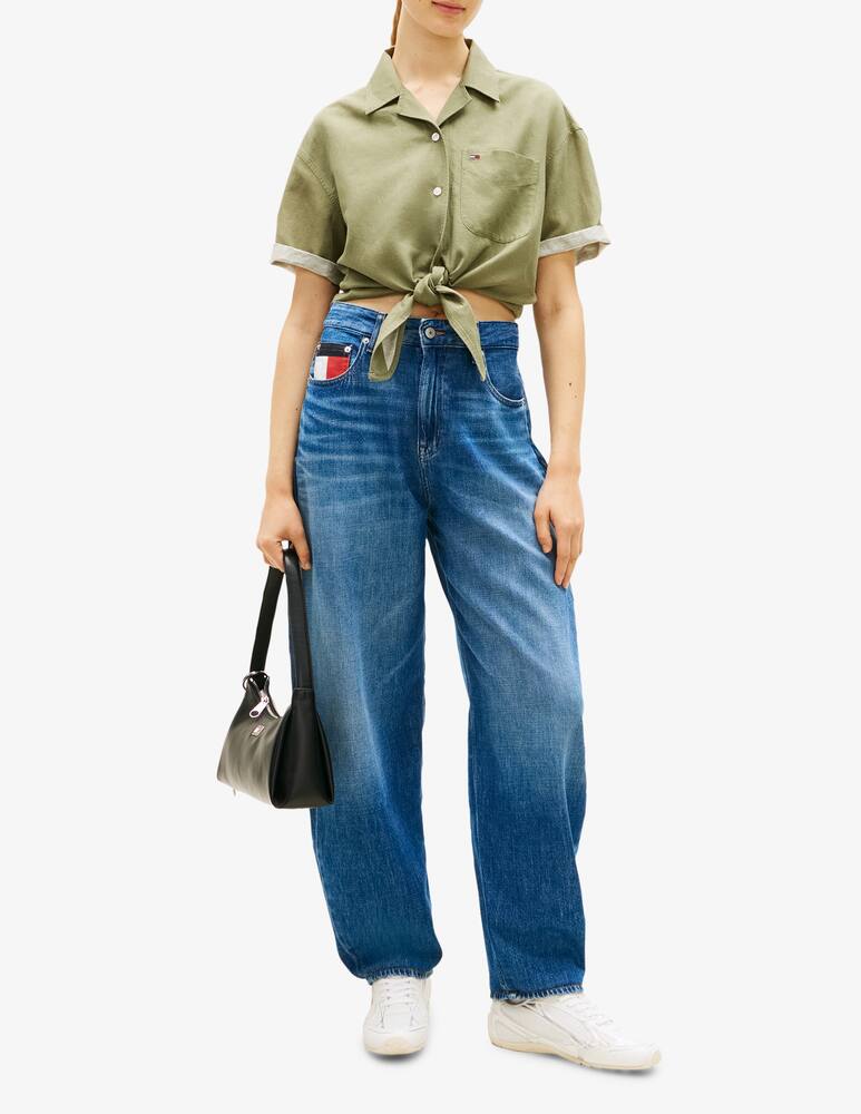 rinascente Tommy Jeans Camicia lino con nodo