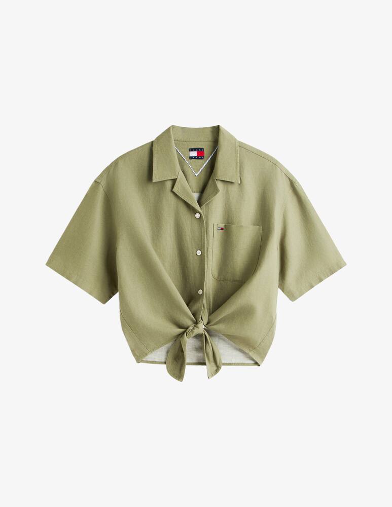 rinascente Tommy Jeans Camicia lino con nodo
