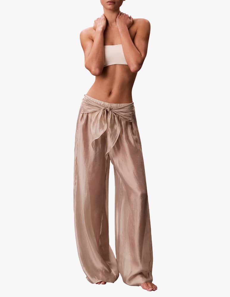rinascente Calvin Klein Tie waist wide leg trousers