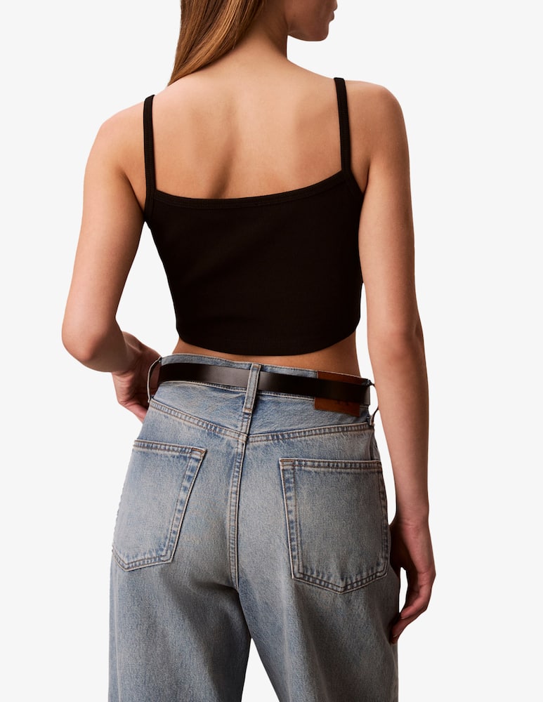 rinascente Calvin Klein Jeans Top cropped a costine