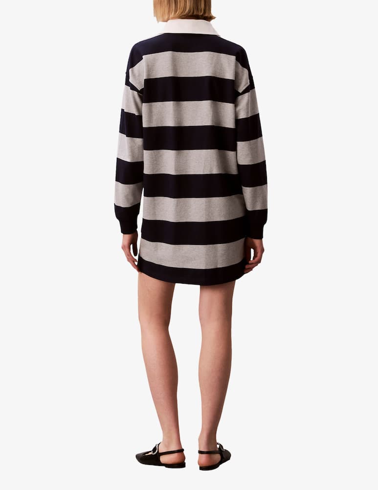 rinascente Calvin Klein Jeans Abito polo mini a righe Varsity 