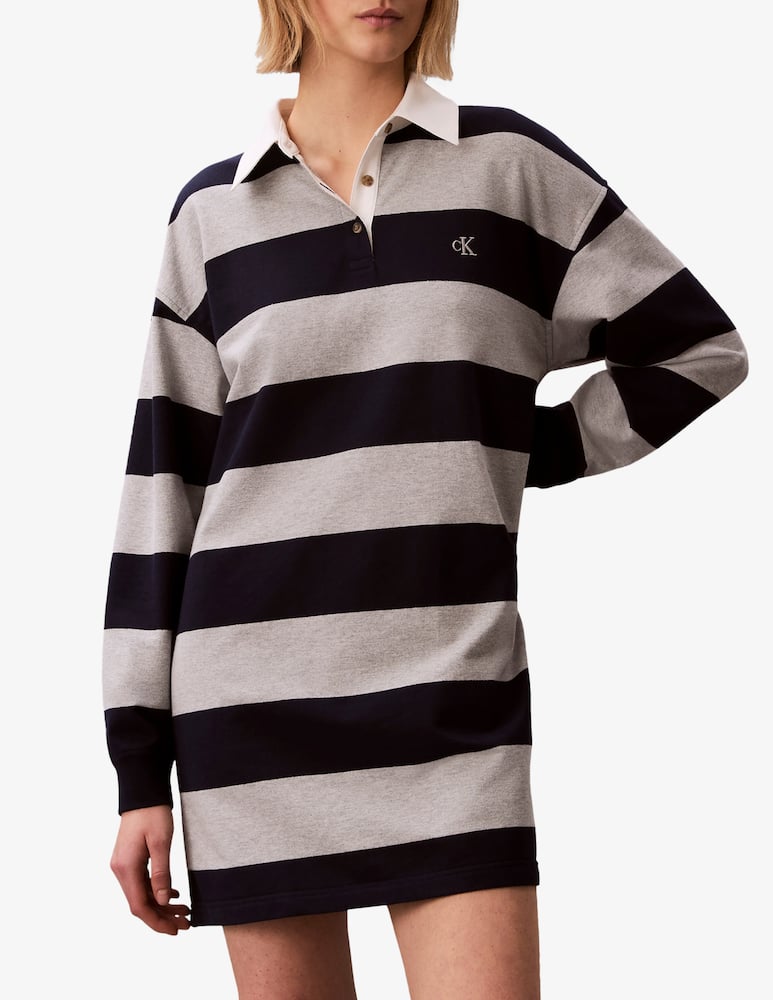 rinascente Calvin Klein Jeans Abito polo mini a righe Varsity 