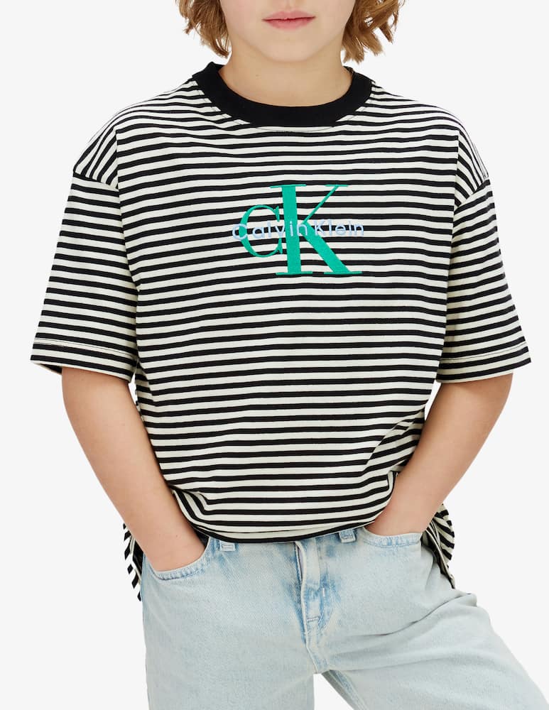 rinascente Calvin Klein Striped logo t-shirt