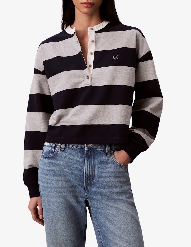 rinascente Calvin Klein Jeans Maglia Varsity henley a righe