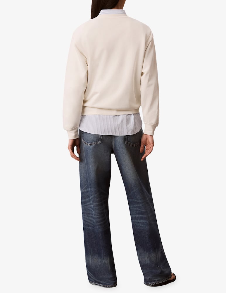Calvin Klein Jeans Felpa girocollo con logo in cotone - immagine 2 Calvin Klein Jeans Felpa girocollo con logo in cotone - immagine 2