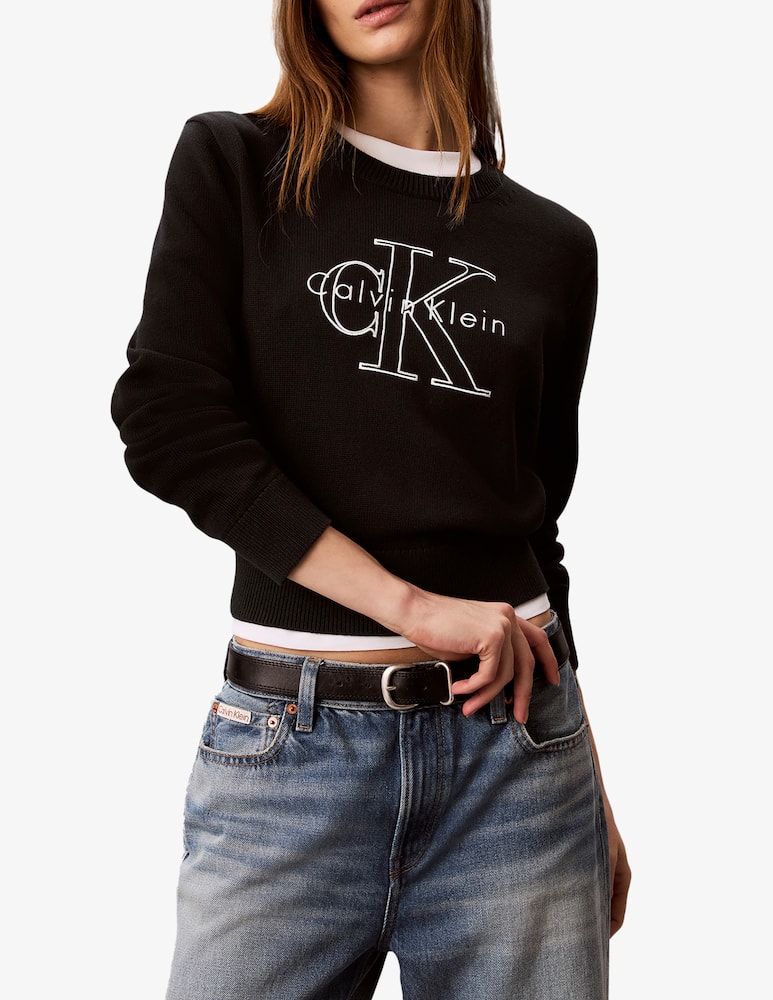Calvin Klein Jeans Maglione in cotone con logo - immagine 1 Calvin Klein Jeans Maglione in cotone con logo - immagine 1