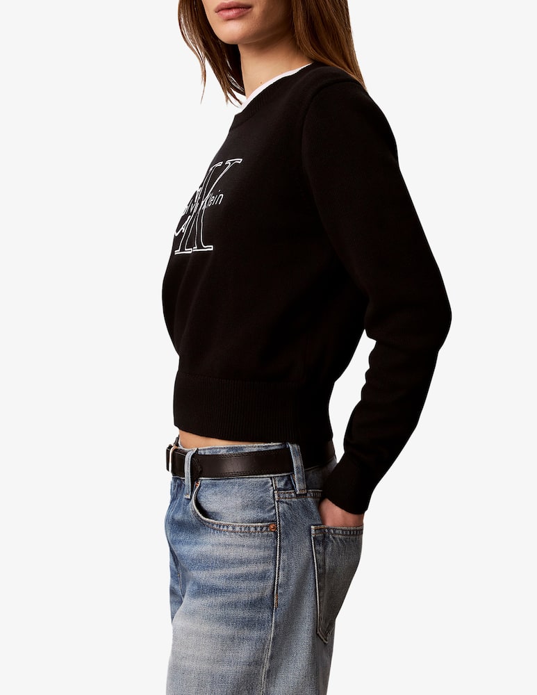 Calvin Klein Jeans Maglione in cotone con logo - immagine 2 Calvin Klein Jeans Maglione in cotone con logo - immagine 2