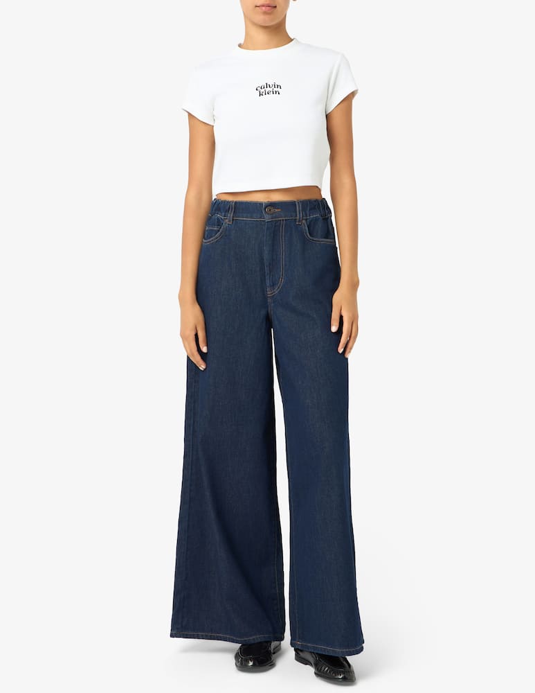 rinascente Calvin Klein Jeans T-shirt crop con logo