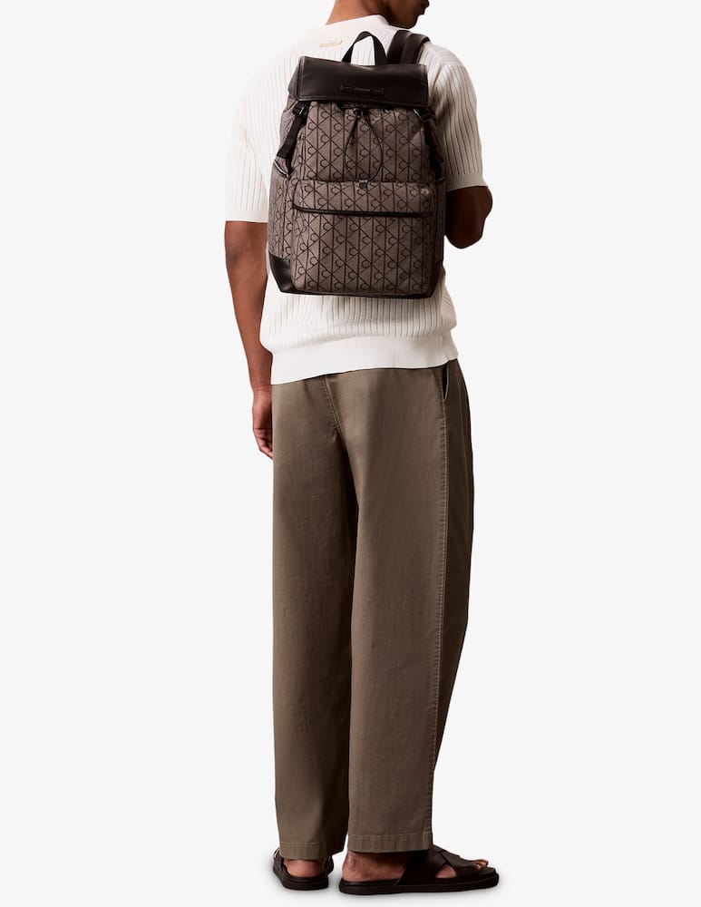 rinascente Calvin Klein Zaino flap con logo all over