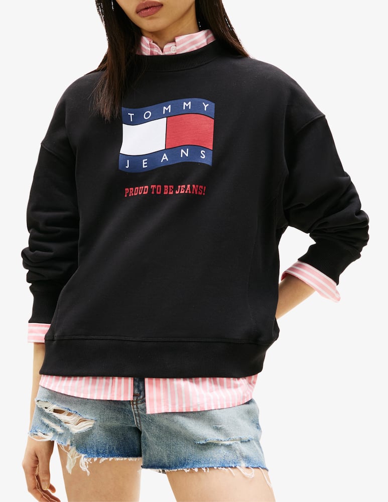 rinascente Tommy Jeans Maglia girocollo Wavy Flag