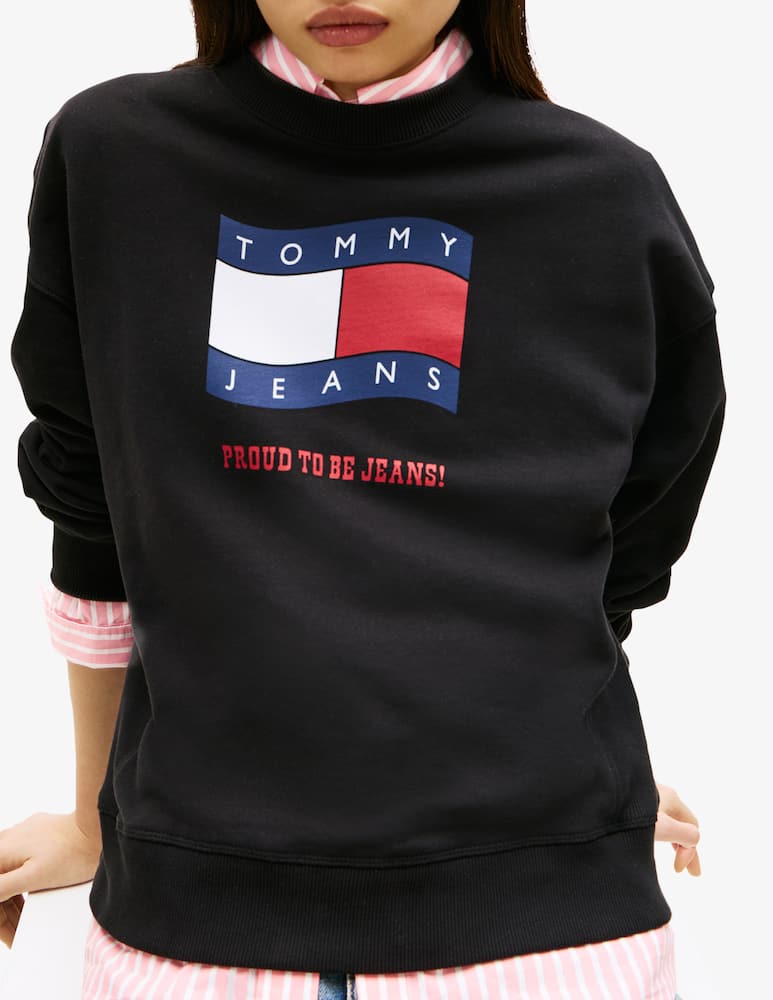 rinascente Tommy Jeans Maglia girocollo Wavy Flag