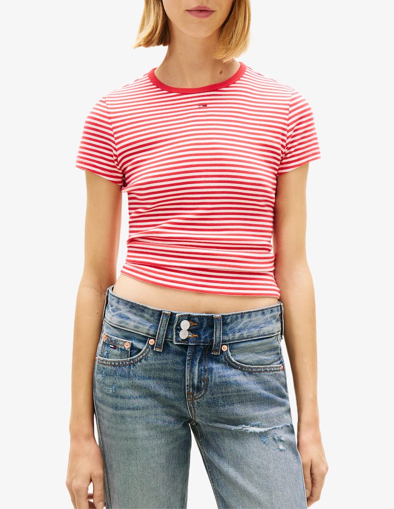 rinascente Tommy Jeans Striped ribbed t-shirt