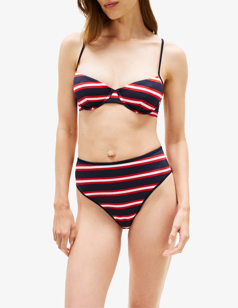 rinascente Tommy Hilfiger Striped high waist bikini