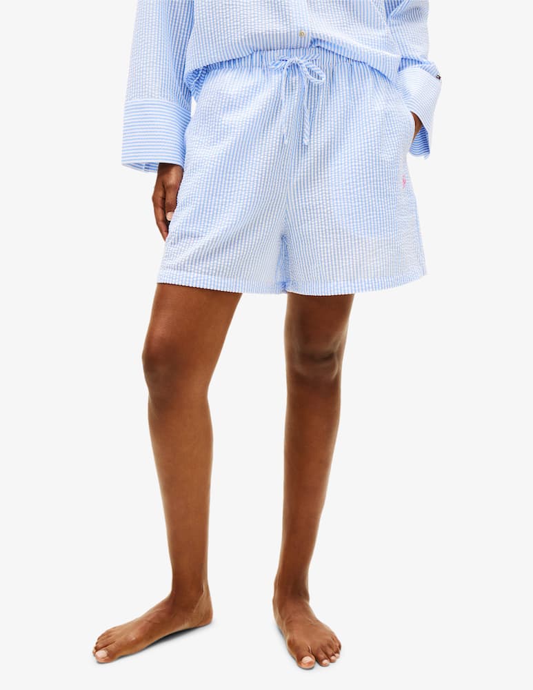 rinascente Tommy Hilfiger Seersucker drawstring shorts