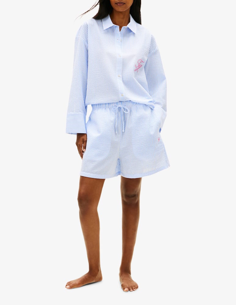 rinascente Tommy Hilfiger Seersucker drawstring shorts