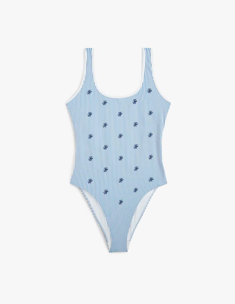 rinascente Tommy Hilfiger Scoop back embroidered swimsuit