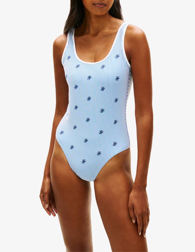 rinascente Tommy Hilfiger Scoop back embroidered swimsuit