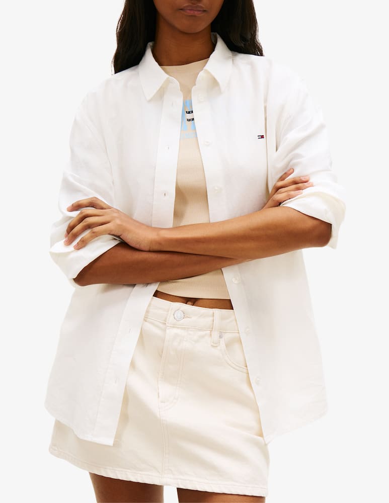 rinascente Tommy Jeans Linen relaxed shirt