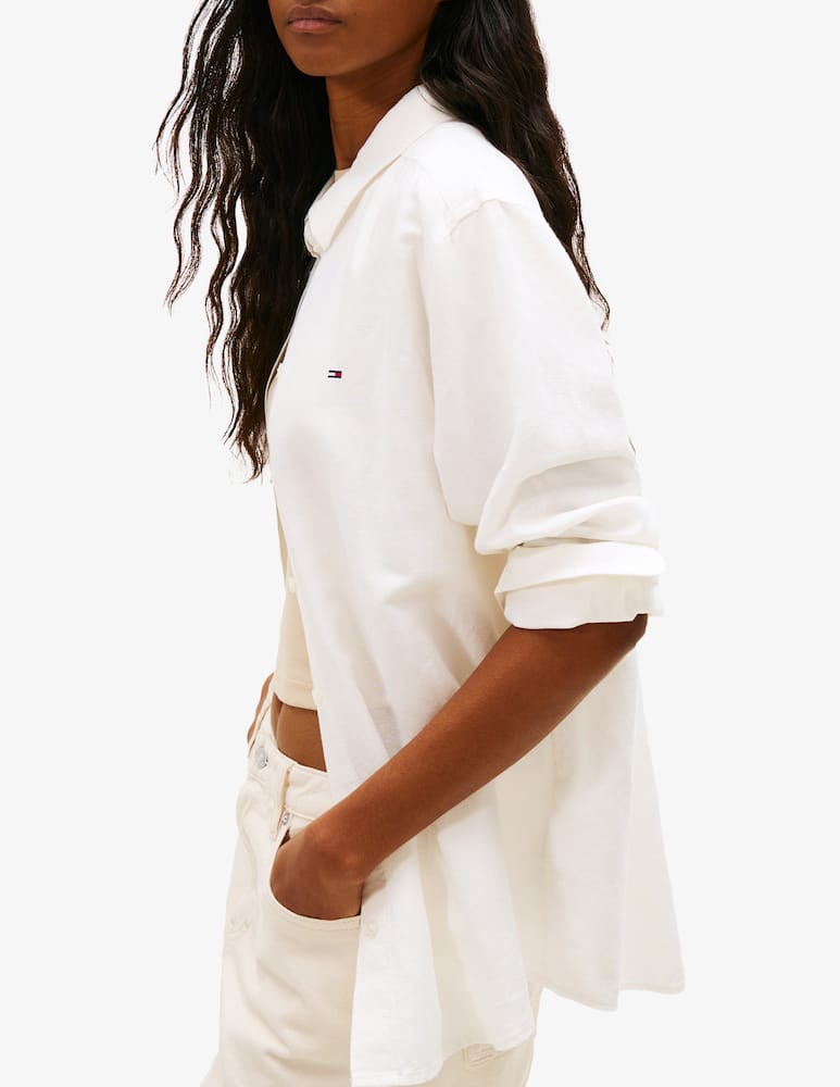 rinascente Tommy Jeans Linen relaxed shirt