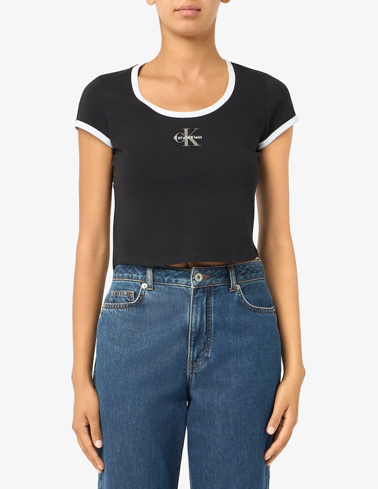 rinascente Calvin Klein Jeans T-shirt con logo e scollo ampio