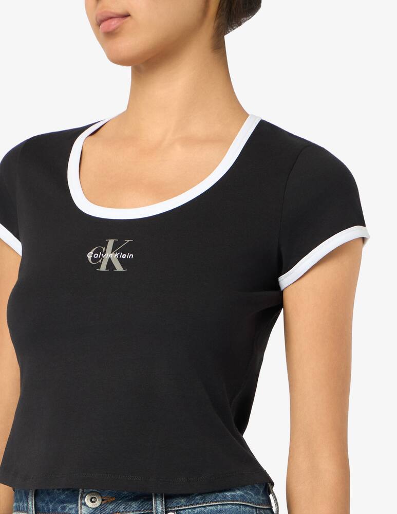 rinascente Calvin Klein Jeans T-shirt con logo e scollo ampio
