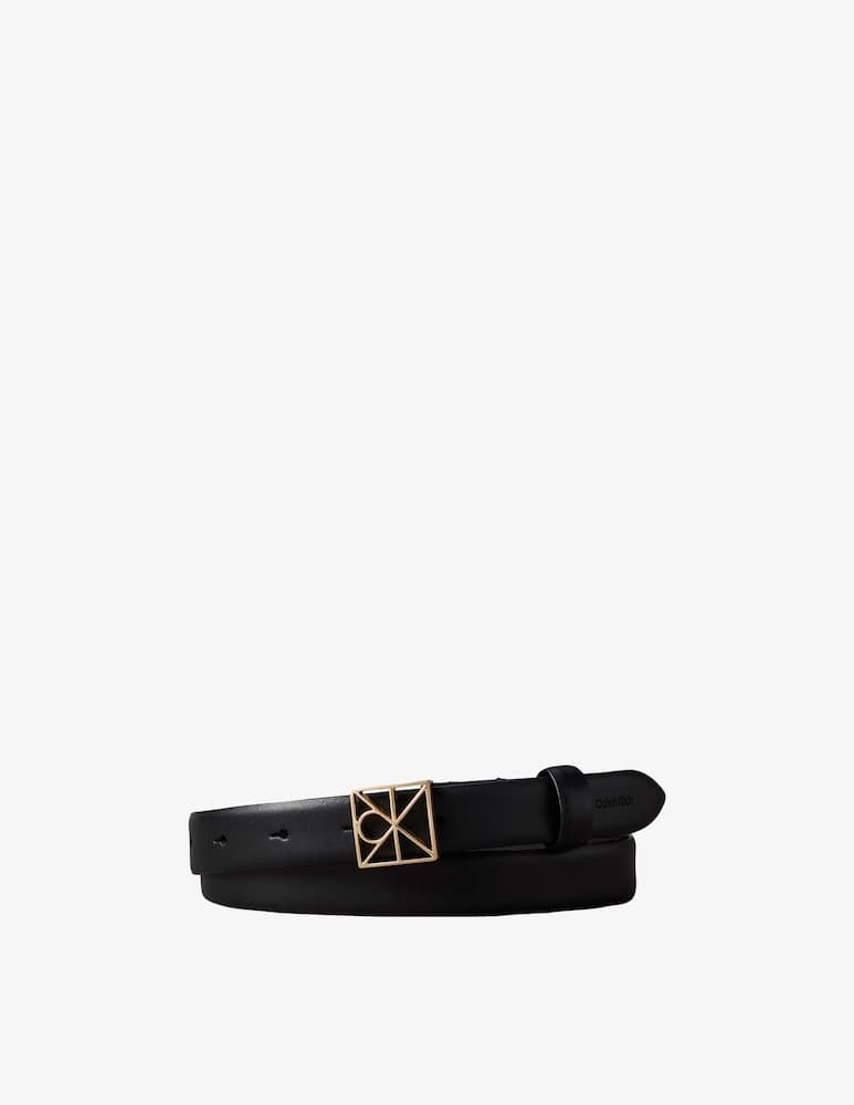 Calvin Klein Cintura liscia con fibbia logo Emblem - immagine 1 Calvin Klein Cintura liscia con fibbia logo Emblem - immagine 1