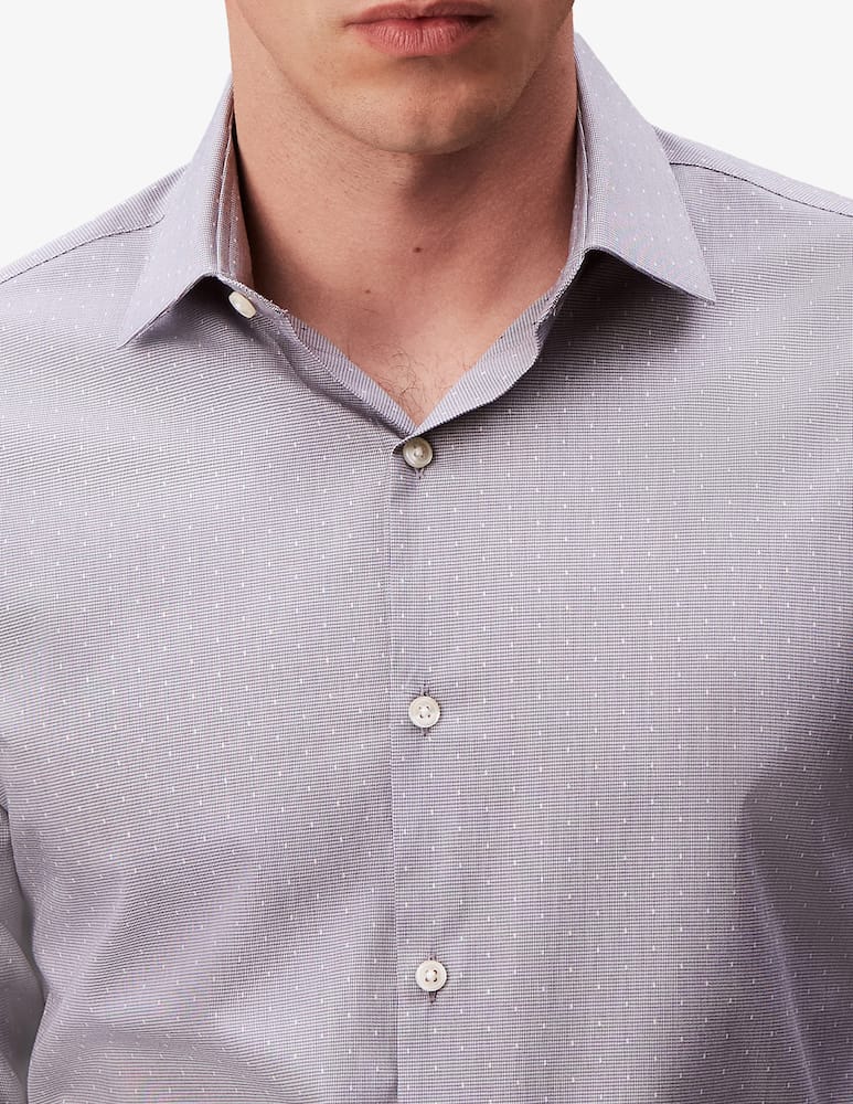 rinascente Calvin Klein Camicia in popeline a pois slim fit
