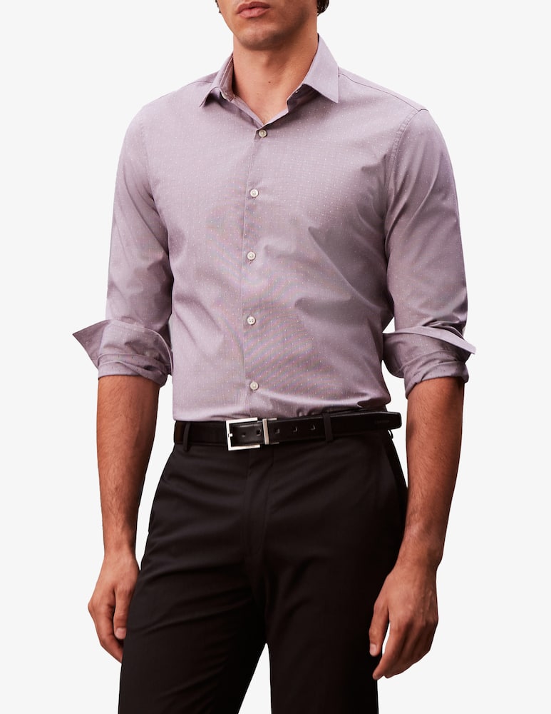 rinascente Calvin Klein Camicia in popeline a pois slim fit