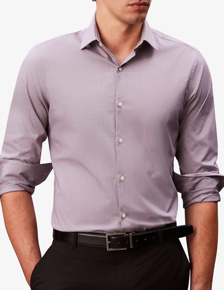 rinascente Calvin Klein Camicia in popeline a pois slim fit