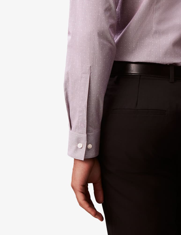 rinascente Calvin Klein Camicia in popeline a pois slim fit