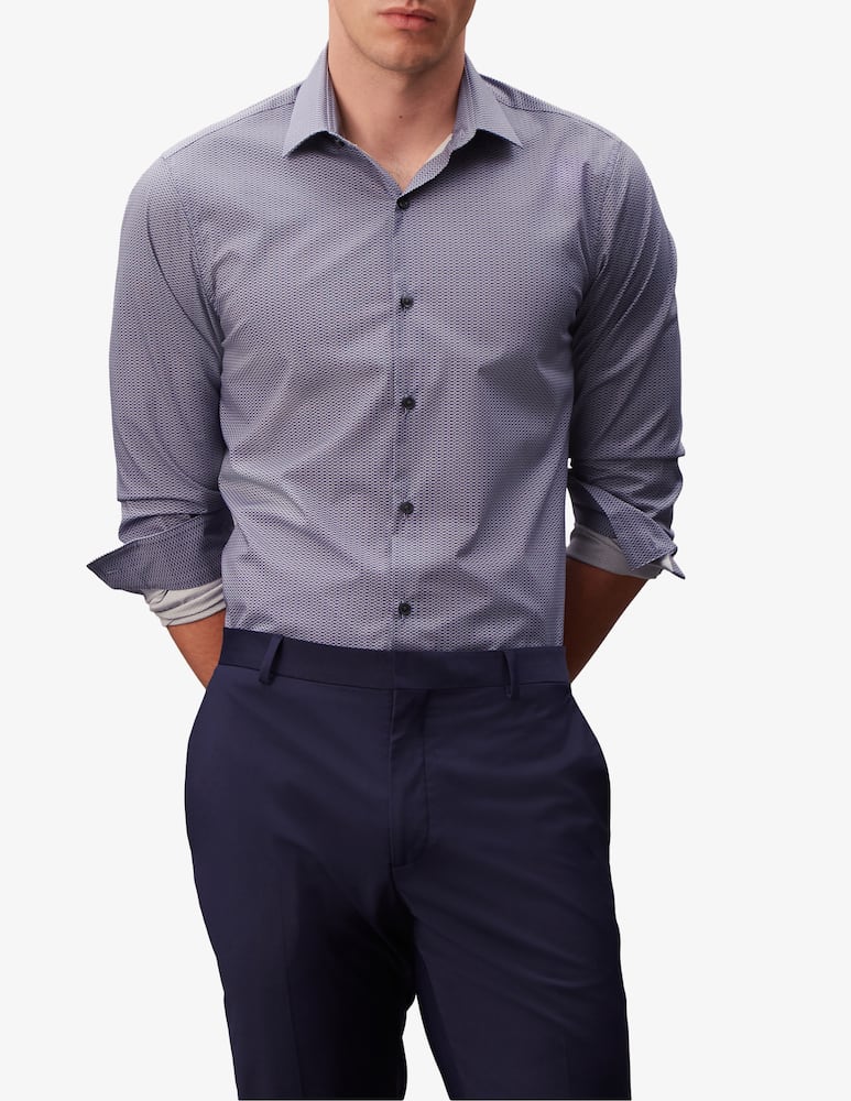 rinascente Calvin Klein Camicia in popeline a pois slim fit