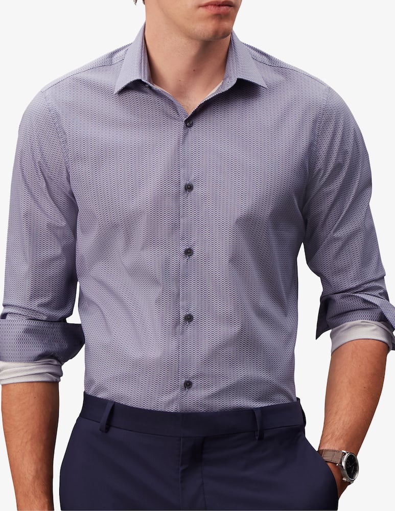 rinascente Calvin Klein Camicia in popeline a pois slim fit
