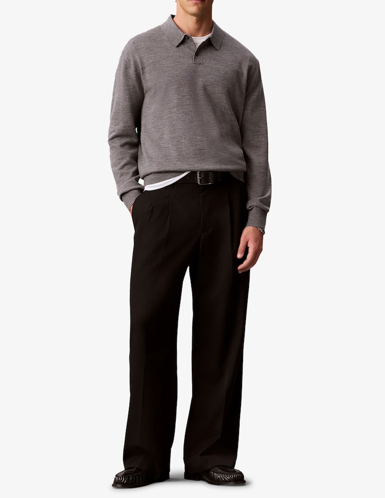 rinascente Calvin Klein Polo a maniche lunghe in lana merino