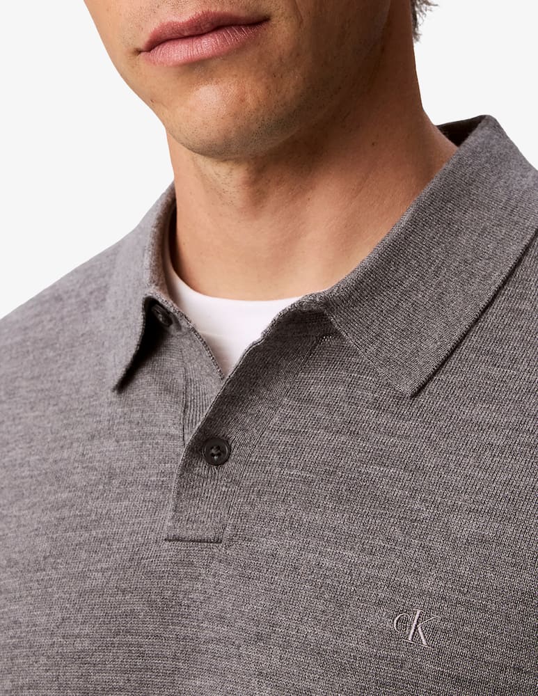 rinascente Calvin Klein Polo a maniche lunghe in lana merino