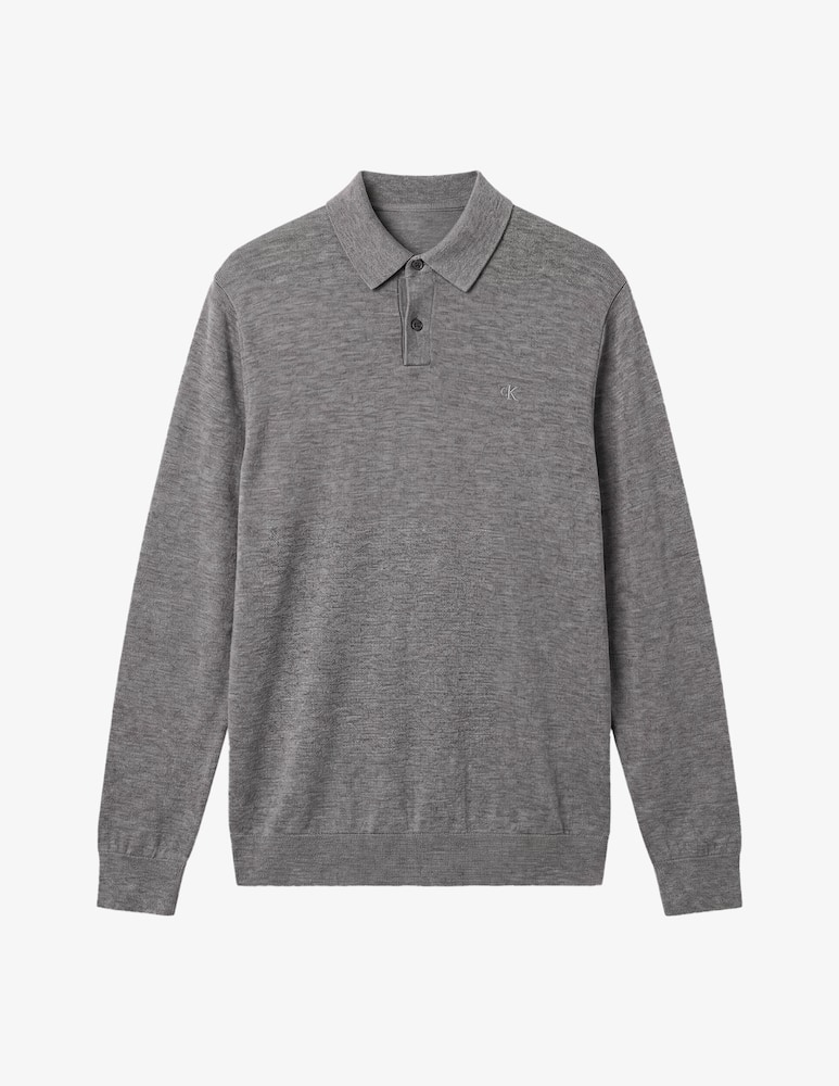 rinascente Calvin Klein Polo a maniche lunghe in lana merino