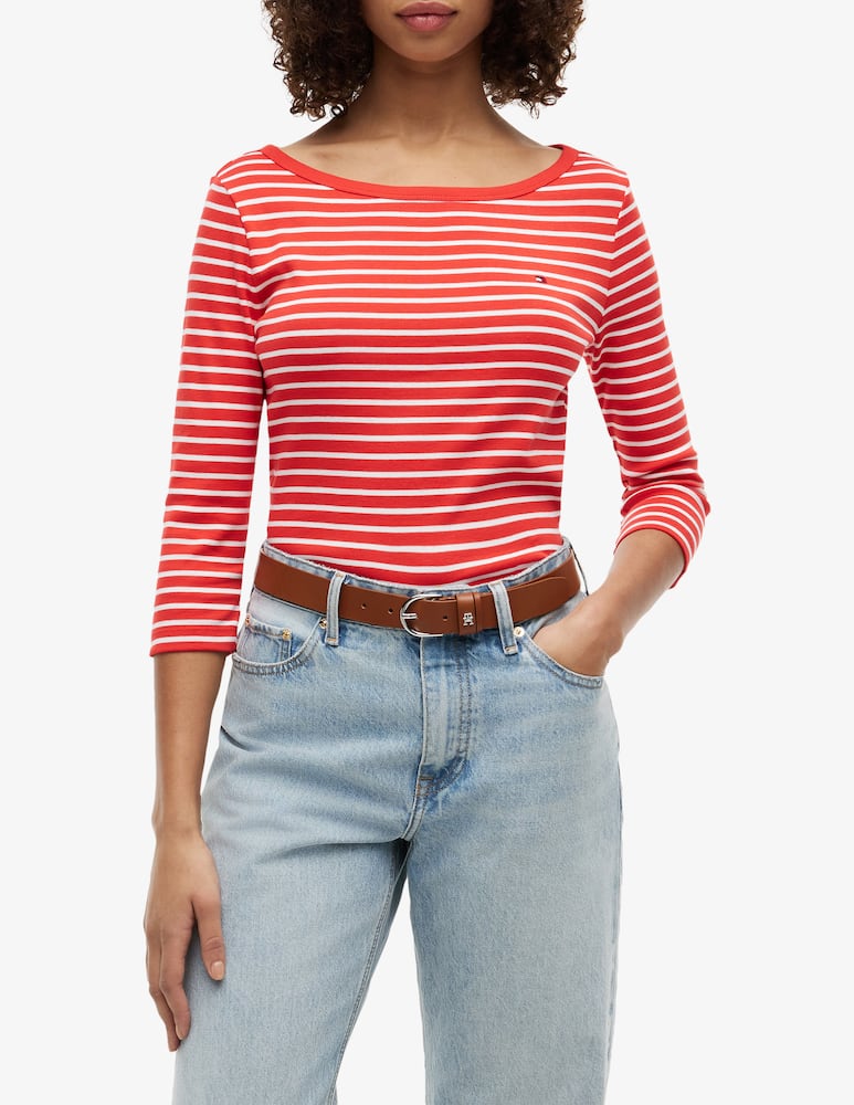 Tommy Hilfiger Striped boat neck 3/4 sleeve t-shirt - picture 1 Tommy Hilfiger Striped boat neck 3/4 sleeve t-shirt - picture 1