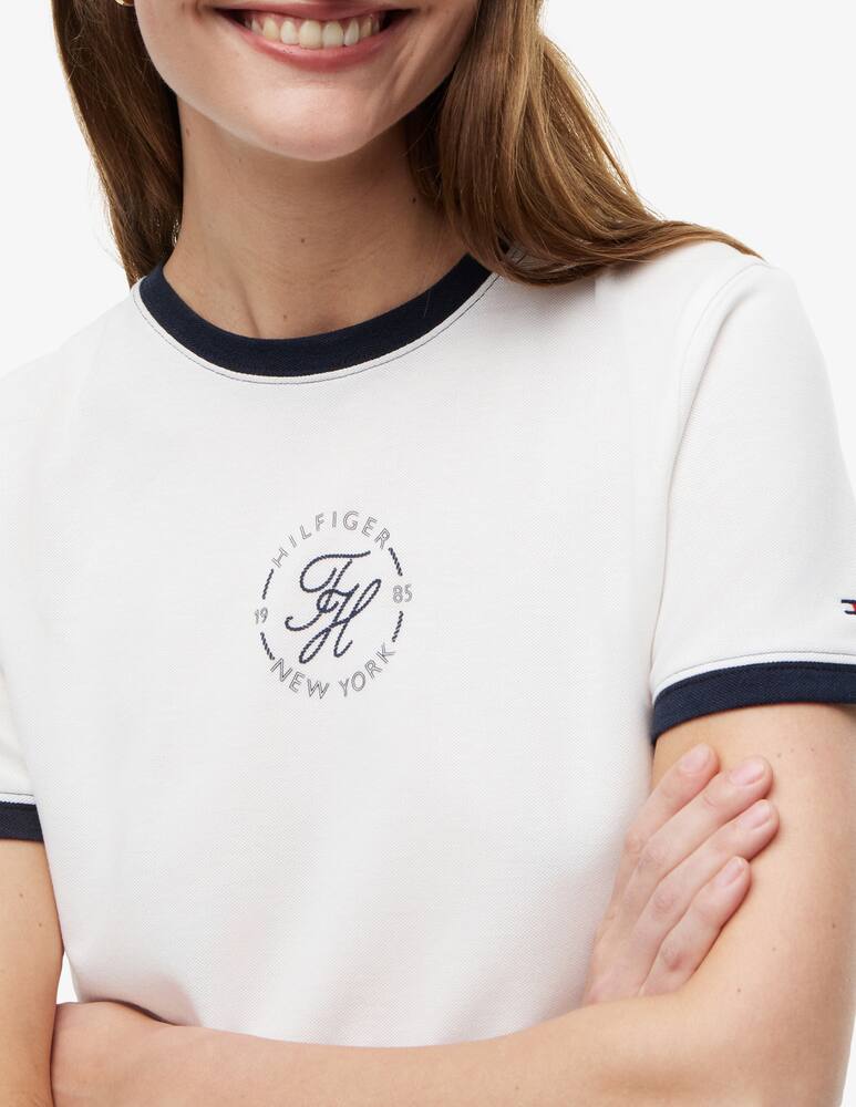 rinascente Tommy Hilfiger T-shirt jersey logo centrale