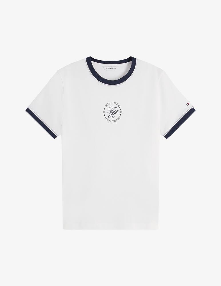 rinascente Tommy Hilfiger T-shirt jersey logo centrale