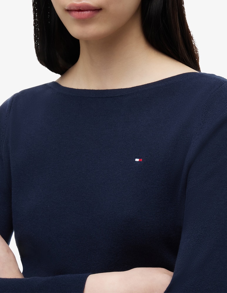 Tommy Hilfiger Maglia scollo a barca in cotone - immagine 4 Tommy Hilfiger Maglia scollo a barca in cotone - immagine 4