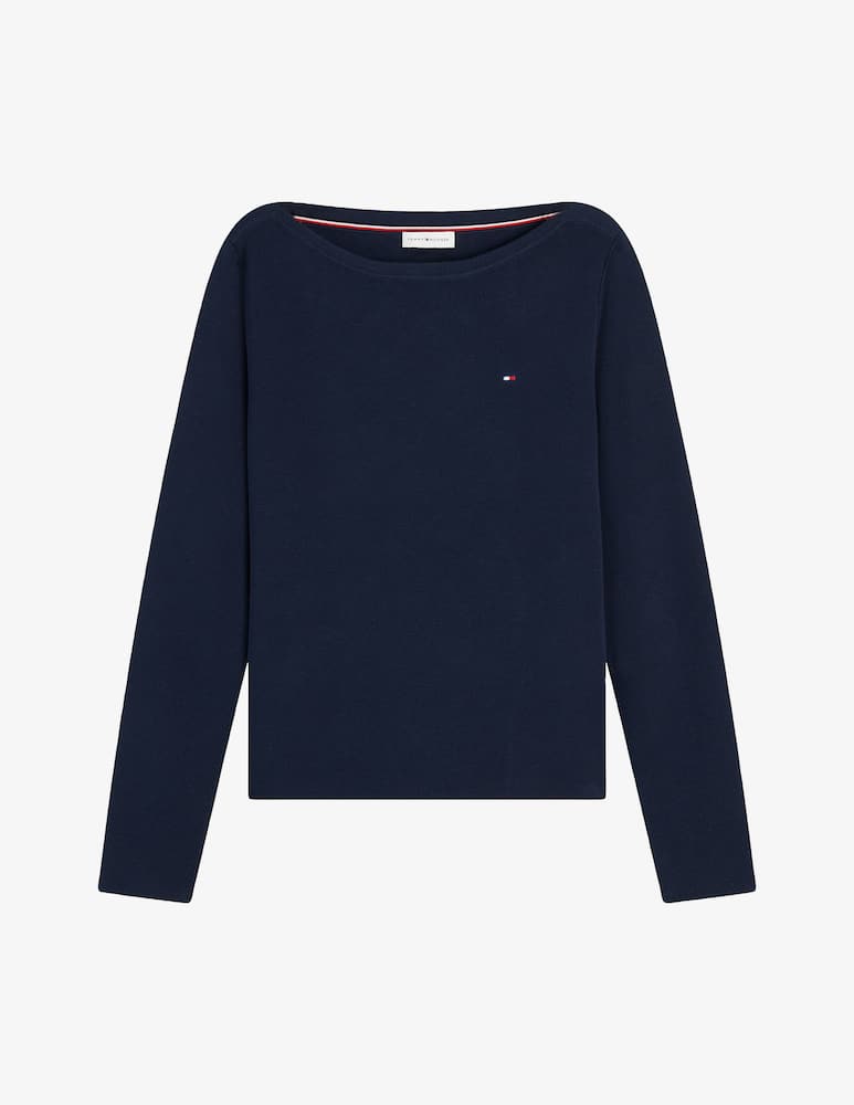 Tommy Hilfiger Maglia scollo a barca in cotone - immagine 5 Tommy Hilfiger Maglia scollo a barca in cotone - immagine 5