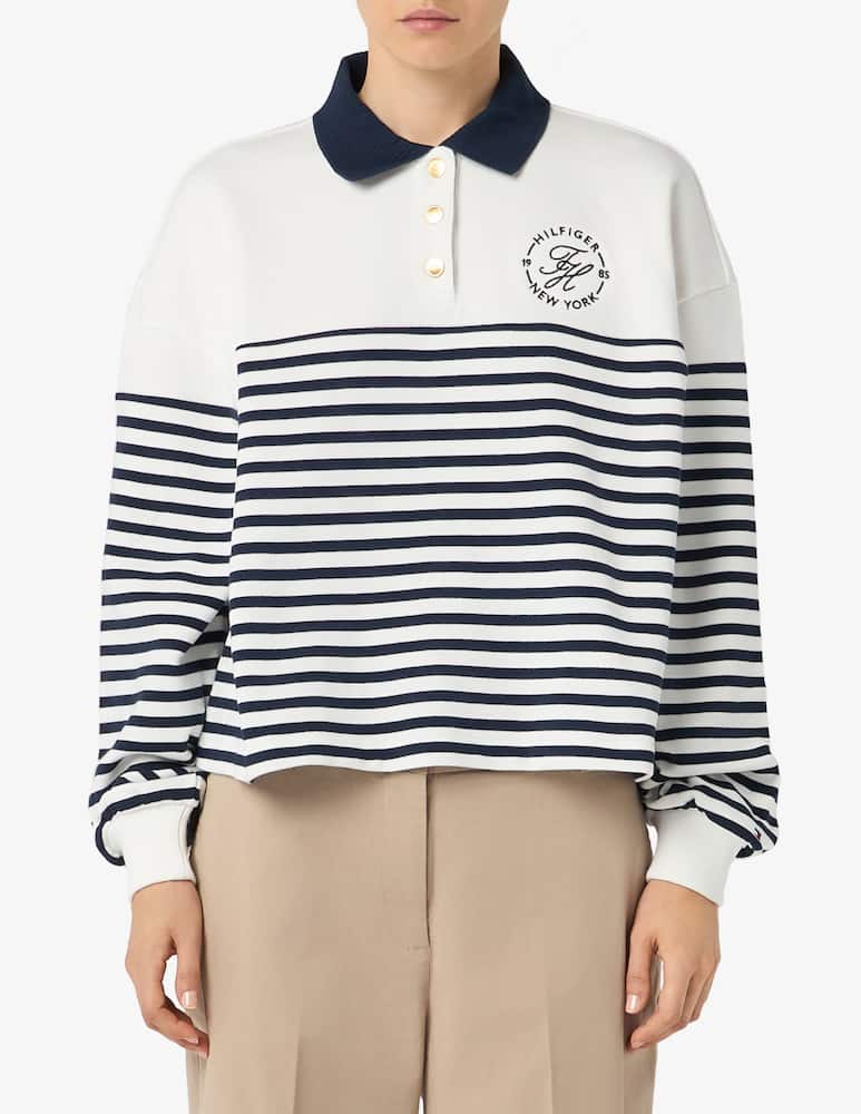 rinascente Tommy Hilfiger Striped knit polo jumper